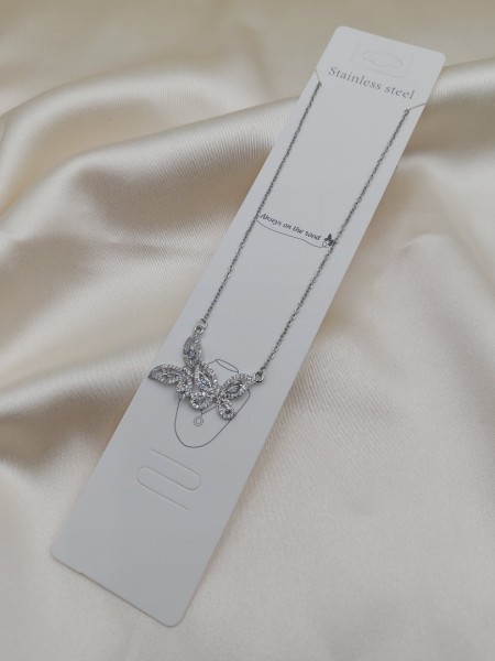 Gümüş Kelebek Taşlı Kolye Gümüş Kelebek Taşlı Kolye